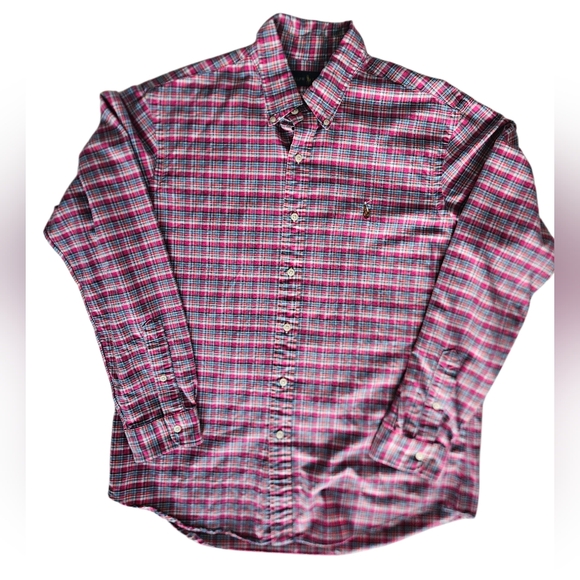 Polo Ralph Lauren Other - POLO RALPH LAUREN 100% Cotton Pink Plaid Long Sleeve Button Down | SZ L